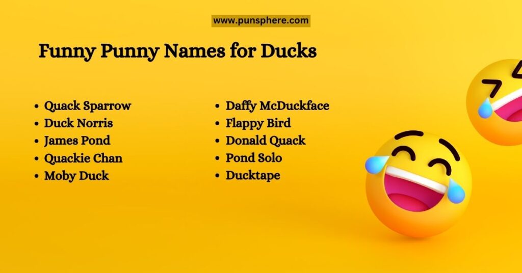 Funny Punny Names for Ducks